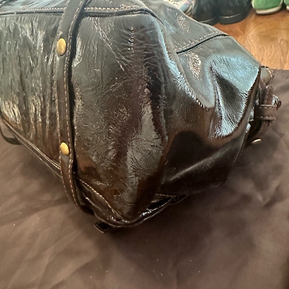 Coach Legacy Garcia Shoulder Bag, Brown Leather and Patent Leather, EUC - Picture 8 of 13